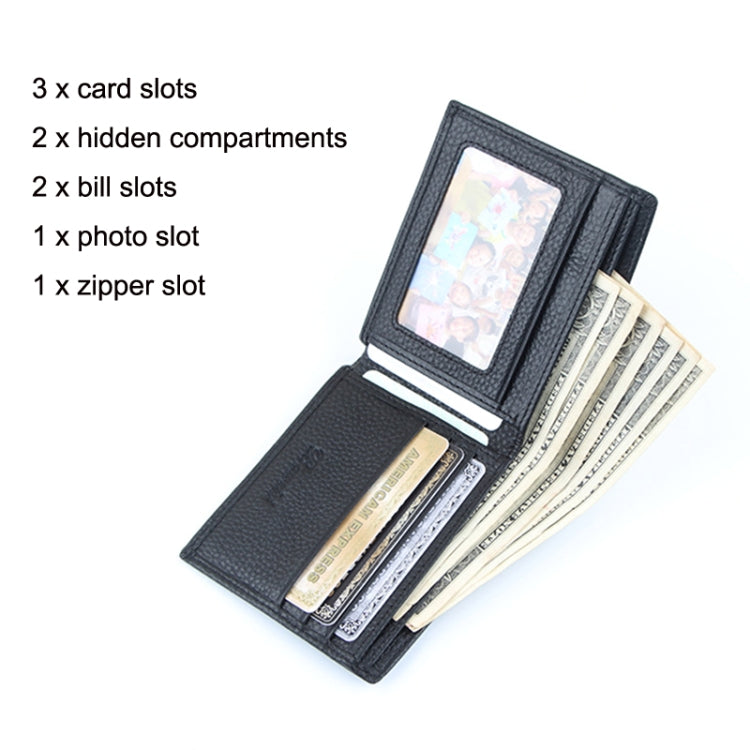 Baweisi A-6598-1 Men Casual Short RFID Wallet Multifunctional Card Holder - Antimagnetic RFID Package by Baweisi | Online Shopping South Africa | PMC TechLife | Buy Now Pay Later Mobicred
