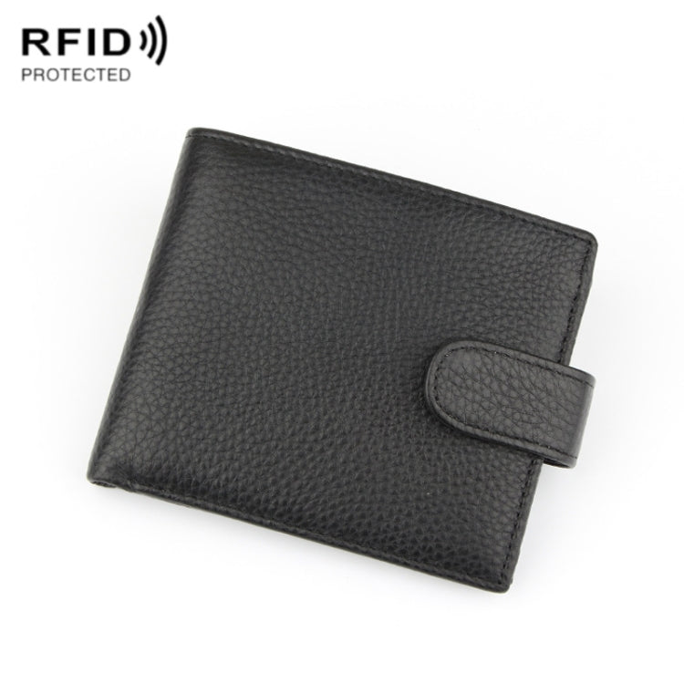 K-8006 Anti-Theft Brush RFID Men Wallet Short Strap Button Multi-Card Layer Men Wallet - Antimagnetic RFID Package by PMC Jewellery | Online Shopping South Africa | PMC Jewellery | Buy Now Pay Later Mobicred