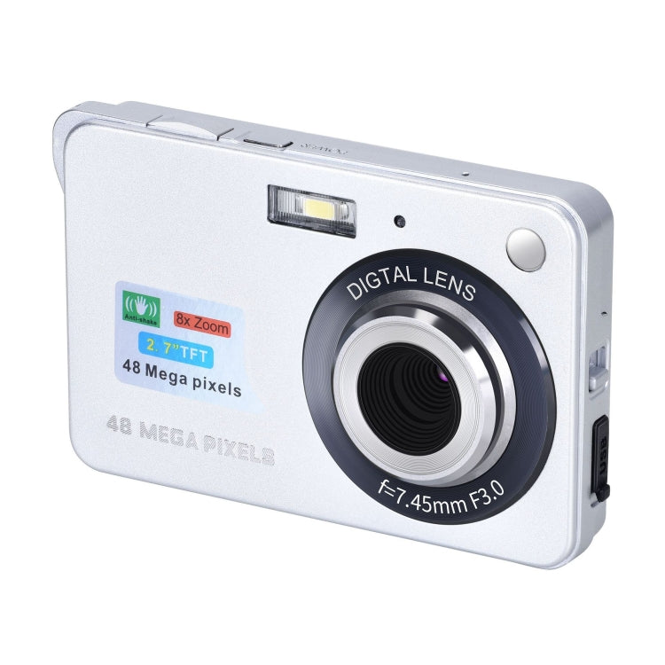 K09 48 Million Pixel CCD HD Digital Camera Retro Self-Portrait Video Camera(Silver) - Video Cameras by null | Online Shopping South Africa | PMC TechLife | Buy Now Pay Later Mobicred