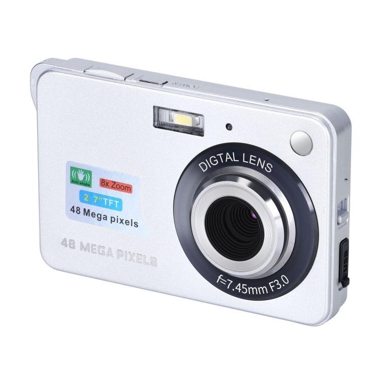 K09 48 Million Pixel CCD HD Digital Camera Retro Self-Portrait Video Camera(Silver) - Video Cameras by null | Online Shopping South Africa | PMC Jewellery | Buy Now Pay Later Mobicred