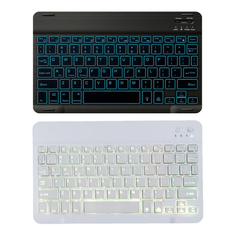 78 Keys 10 Inch RGB Colorful Backlit Bluetooth Keyboard For Mobile Phone / Tablet(Black) - Wireless Keyboard by PMC Jewellery | Online Shopping South Africa | PMC Jewellery