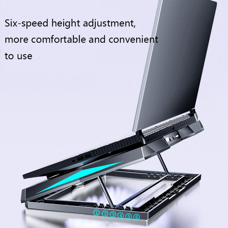 MC Q3 Lifting and Folding Laptop Cooler(Black) - free shipping - PMC TechLife - Order now!