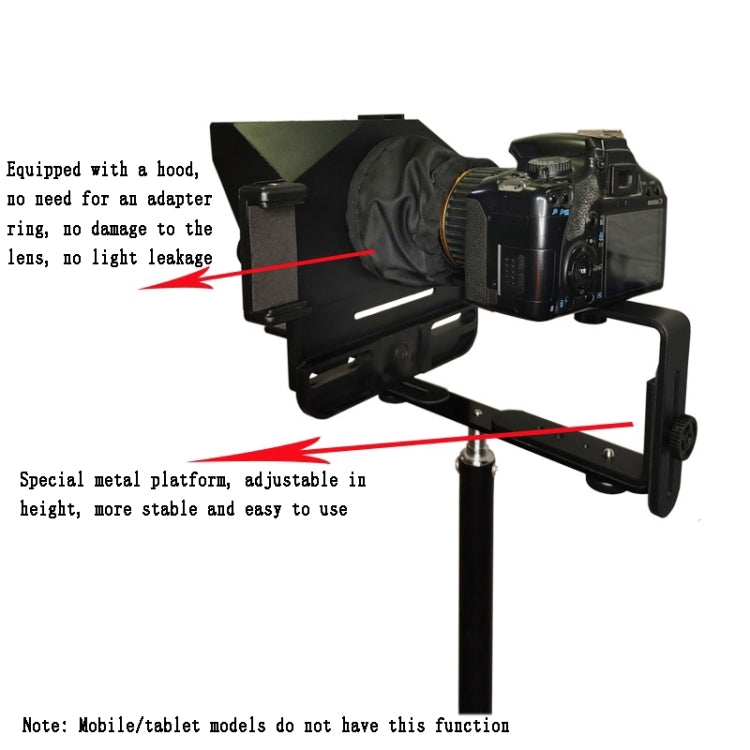 Large Screen Mobile Phone Tablet SLR Live Shooting Recording Teleprompter For Mobile Phone Tablet - Other Accessories by PMC Jewellery | Online Shopping South Africa | PMC Jewellery