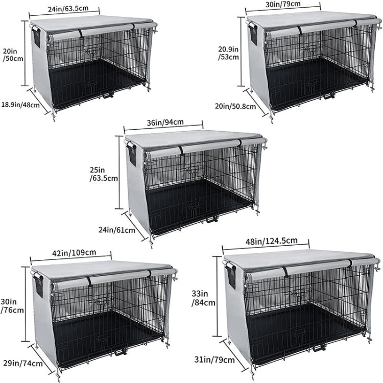 Oxford Cloth Pet Cage Cover Outdoor Furniture Dustproof Rainproof Sunscreen Cover, Size: 109x74x76cm(Black) - Dust Covers by PMC Jewellery | Online Shopping South Africa | PMC Jewellery