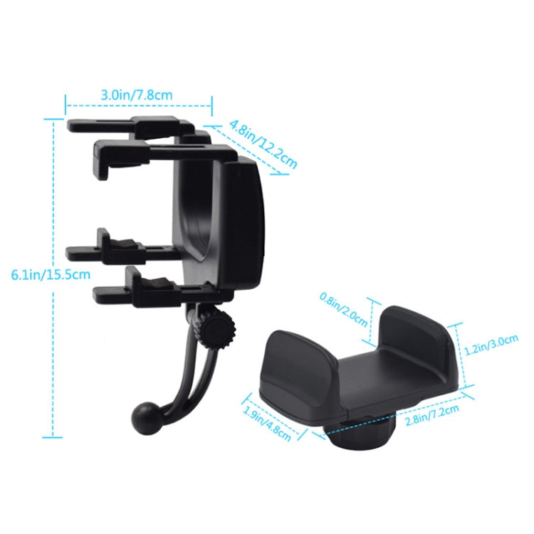 2 PCS Car Rearview Mirror Universal Navigation Mobile Phone Bracket - Car Holders by PMC TechLife | Online Shopping South Africa | PMC TechLife