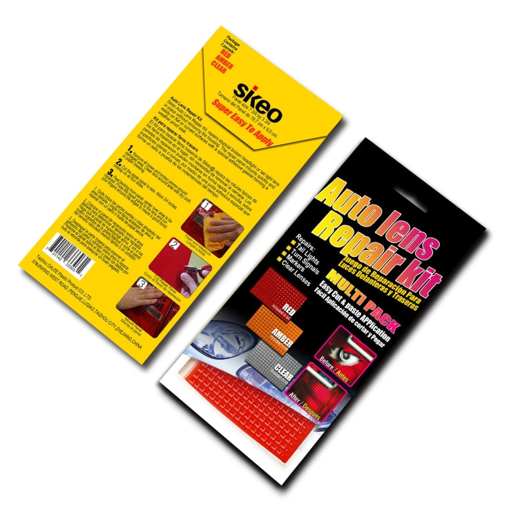 Sikeo Car Tail Light Repair Patch DIY Quick Patch Tool Package(Red+Yellow+Transparent) - Other Tools by PMC TechLife | Online Shopping South Africa | PMC TechLife