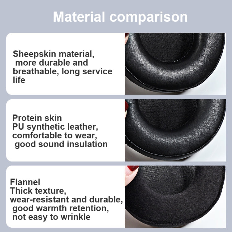 2 PCS  Earmuffs for Audio-Technica AD1000X AD2000X AD900X AD700X,Style: Black Flannel - Earmuff & Pad by PMC TechLife | Online Shopping South Africa | PMC TechLife