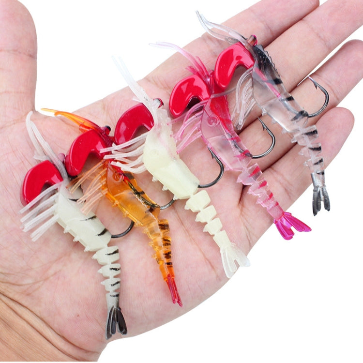 5 Color / Set Multi-section Lead Head Soft Shrimp Fake Bait Freshwater Sea Fishing Lure - Fishing Lures by PMC Jewellery | Online Shopping South Africa | PMC Jewellery