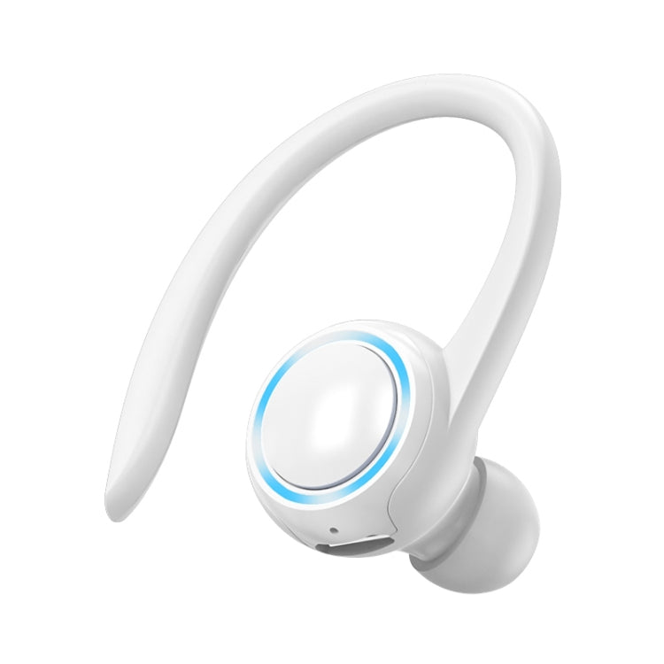 A1S Bluetooth Earphone Hanging Ear Incorporation True Sound Sports Single Ear Headset(White) - Bluetooth Earphone by PMC Jewellery | Online Shopping South Africa | PMC Jewellery