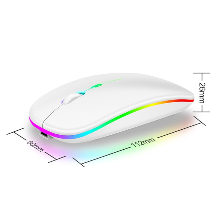 K-Snake BM110 RGB Lighting Effect Wireless Bluetooth Mouse(Silver) - Wireless Mice by K-Snake | Online Shopping South Africa | PMC Jewellery