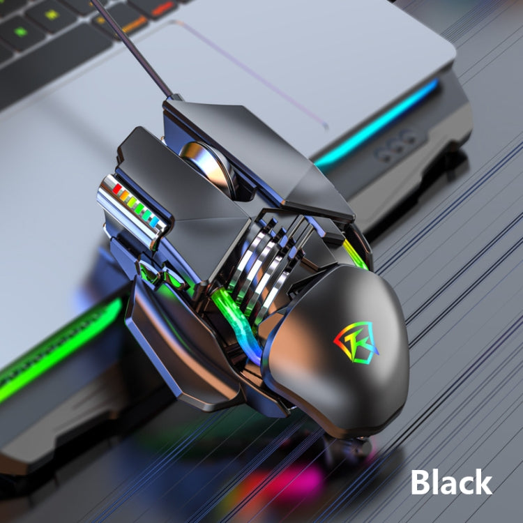 Y-FRUITFUL P3 6 Keys RGB Lighting Adjustable Wired Mouse(Black) - Wired Mice by PMC TechLife | Online Shopping South Africa | PMC TechLife