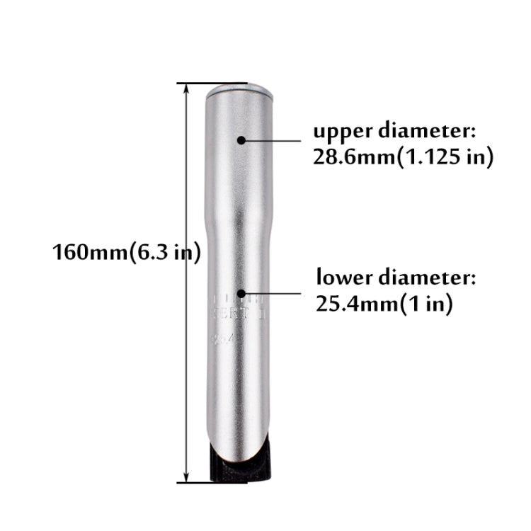 FMFXTR Road Bike Front Fork Stem Modified Height Increaser Handlebar Core Riser(25.4mm Silver) - free shipping - PMC TechLife - Order now!
