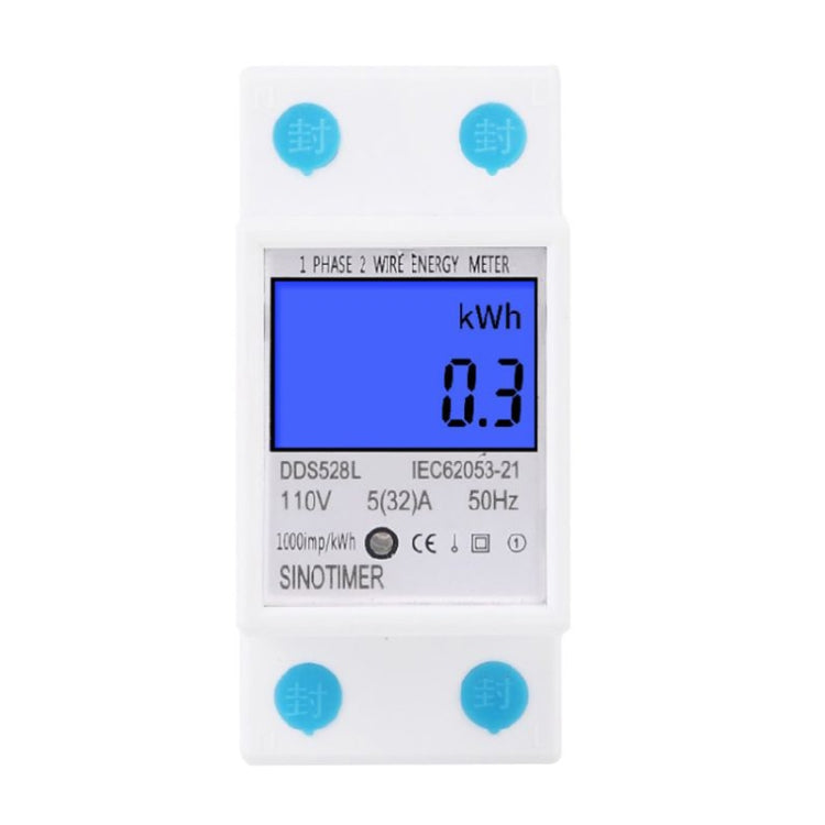 DDS528L Backlight Display Home Single-phase Rail Energy Meter 5-32A(110V 60Hz) - Current & Voltage Tester by SINOTIMER | Online Shopping South Africa | PMC TechLife | Buy Now Pay Later Mobicred