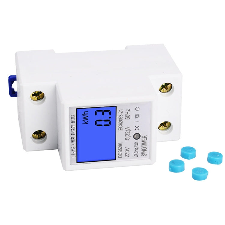 DDS528L Backlight Display Home Single-phase Rail Energy Meter 5-32A(110V 60Hz) - Current & Voltage Tester by SINOTIMER | Online Shopping South Africa | PMC Jewellery | Buy Now Pay Later Mobicred