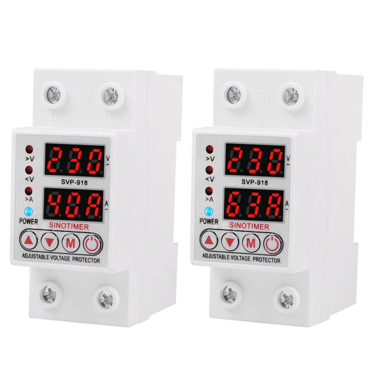 SINOTIMER SVP-918 Adjustable Self-resetting Intelligent  Over-voltage Under-voltage Protector, Current:  63A - Other Tester Tool by SINOTIMER | Online Shopping South Africa | PMC TechLife | Buy Now Pay Later Mobicred