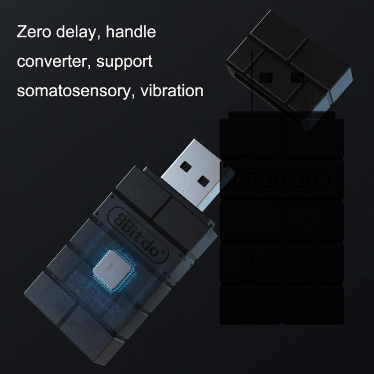 8BitDo USB Wireless Receiver Handle Switch  For PS5/PS4(Black) - Adapter & Cables by 8BitDo | Online Shopping South Africa | PMC TechLife