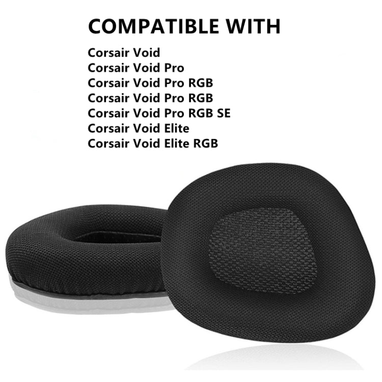 2 PCS Replacement Earpads for Corsair Void Pro Elite,Style:  Gray Bottom Grid - Earmuff & Pad by PMC TechLife | Online Shopping South Africa | PMC TechLife