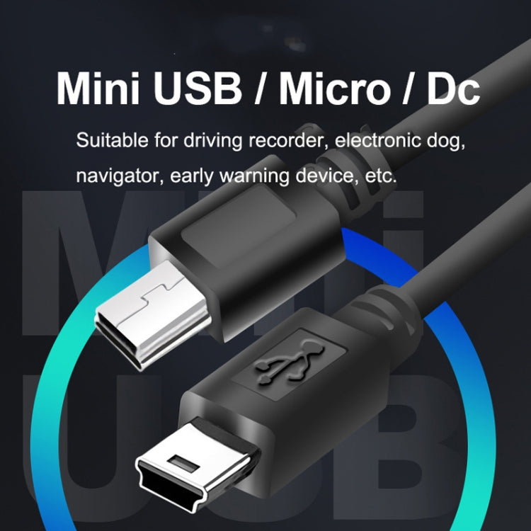 2 PCS USB Car Charge 12V To 5V Navigation Instrument Reduction Line(Mini Left Bend) - DIY Modified Charger by PMC TechLife | Online Shopping South Africa | PMC TechLife