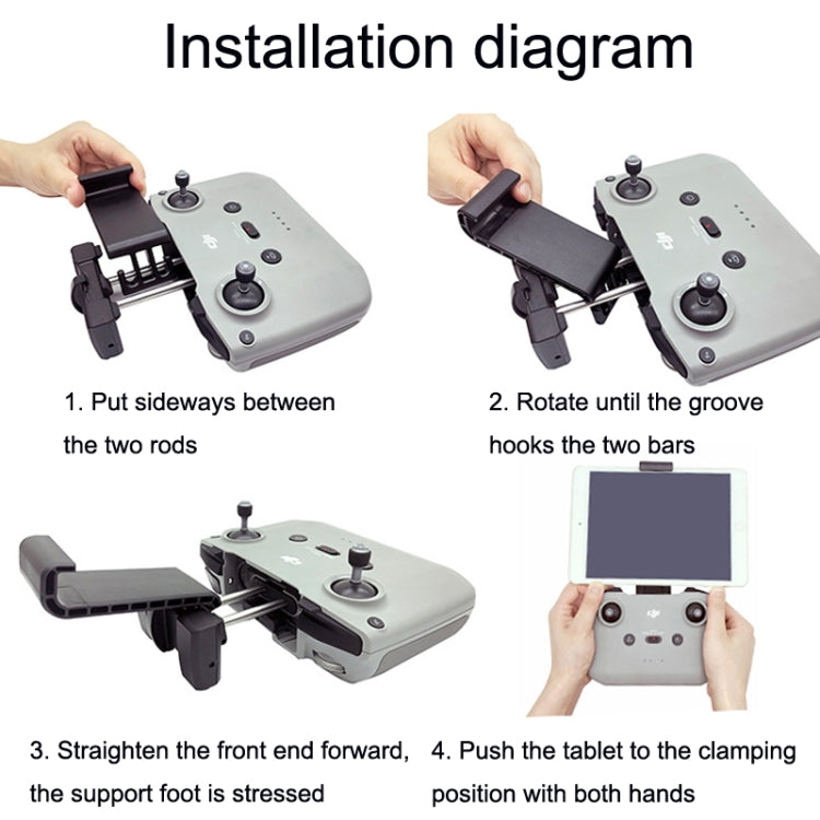 RC Tablet Extension Bracket For DJI Mavic 3 / Air 2 / Air 2S / Mini 2, Style: Large+For Apple Line - free shipping - PMC TechLife - Order now!