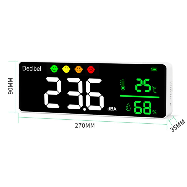 DM1306D Wall-mounted Decibel Meter Temperature & Humidity Detector - Light & Sound Meter by PMC Jewellery | Online Shopping South Africa | PMC Jewellery