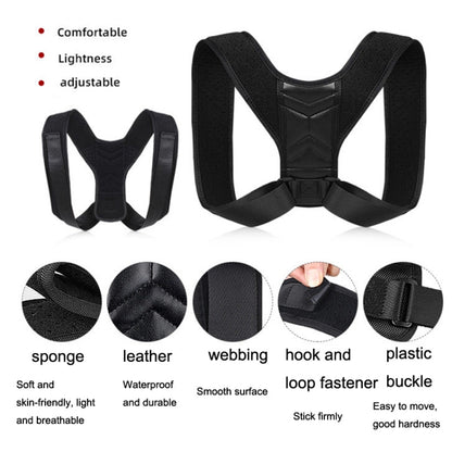 Invisible Breathable Posture Correction Belt Adjustable Back Corrector, Size: M (Black) - Corrector by PMC Jewellery | Online Shopping South Africa | PMC Jewellery