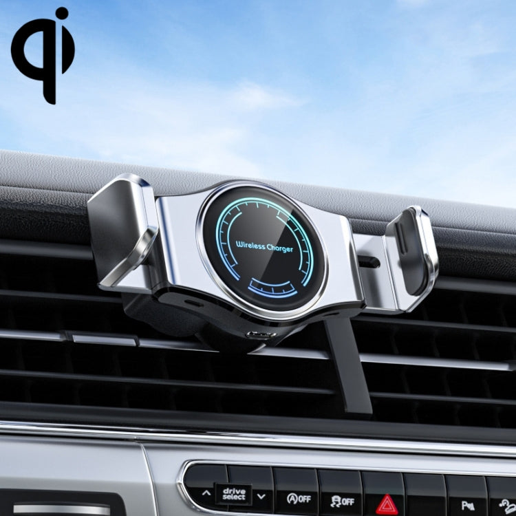 15W Mini Car Wireless Charger Phone Smart Sensing Holder(Silver) - Wireless Charger Holders by PMC TechLife | Online Shopping South Africa | PMC TechLife