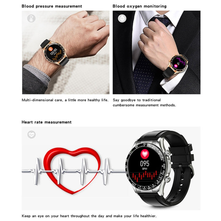 LOANIY E18 Pro Smart Bluetooth Calling Watch with NFC Function, Color: Gold Silicone - free shipping - PMC TechLife - Order now!