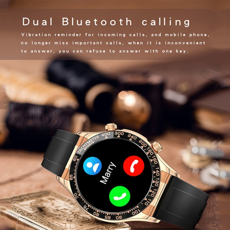 LOANIY E18 Pro Smart Bluetooth Calling Watch with NFC Function, Color: Black Leather - free shipping - PMC TechLife - Order now!