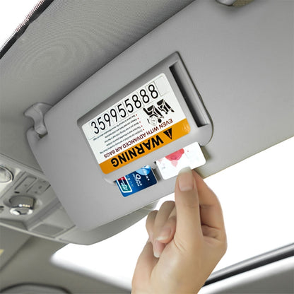 Car Sun Visor Card Holder Pass Fuel Card Holder Parking Number Card(Gray Bagged) - Stowing Tidying by PMC Jewellery | Online Shopping South Africa | PMC Jewellery