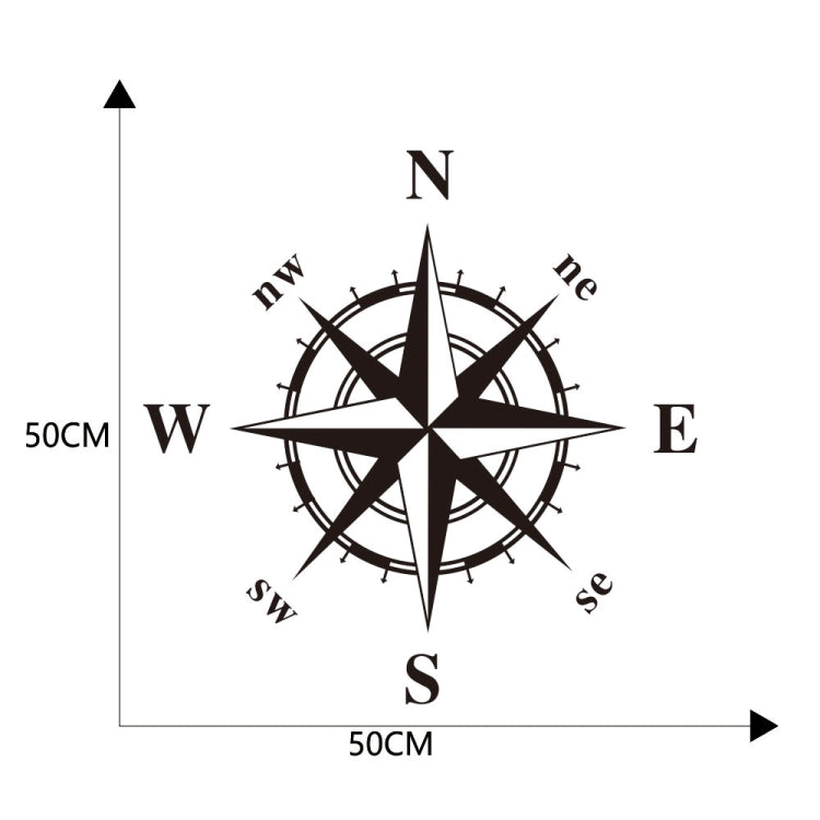 D-336 Car Compass Graphic Sticker Hood Car Body Universal Sticker(White) - Decorative Sticker by PMC TechLife | Online Shopping South Africa | PMC TechLife | Buy Now Pay Later Mobicred