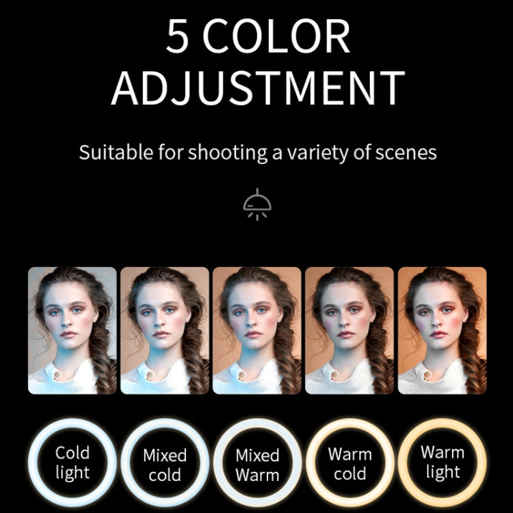 S20 LED Ring Live Fill Light Selfie Photography Full Screen Beauty Light, Style: Single Light + Stand - Ring Light by PMC TechLife | Online Shopping South Africa | PMC TechLife