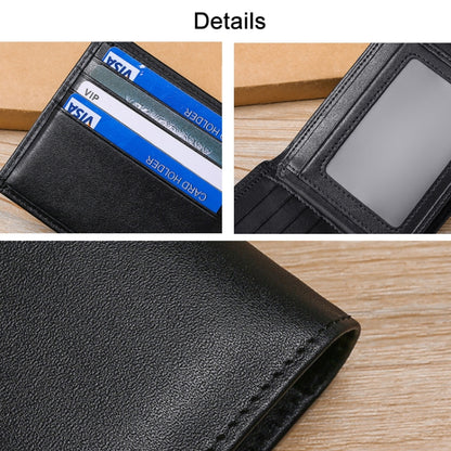 TP-215 Leather RFID Anti-theft Tri-fold Short Wallet(Blue) - Antimagnetic RFID Package by PMC Jewellery | Online Shopping South Africa | PMC Jewellery | Buy Now Pay Later Mobicred