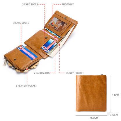 TP-191 RFID Multifunctional Tri-Fold Retro Men Genuine Leather Wallet(Brown) - Antimagnetic RFID Package by PMC Jewellery | Online Shopping South Africa | PMC Jewellery | Buy Now Pay Later Mobicred