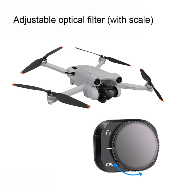 RCSTQ Aluminum Alloy Adjustable Filter Accessories for DJI Mini 3 Pro,Style: CPL - Other by RCSTQ | Online Shopping South Africa | PMC TechLife | Buy Now Pay Later Mobicred