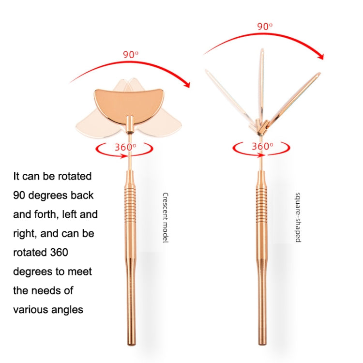 Stainless Steel Rotating Extension Eyelash Inspection Mirror, Style: Crescent (Colorful) - Eyes by PMC Jewellery | Online Shopping South Africa | PMC Jewellery