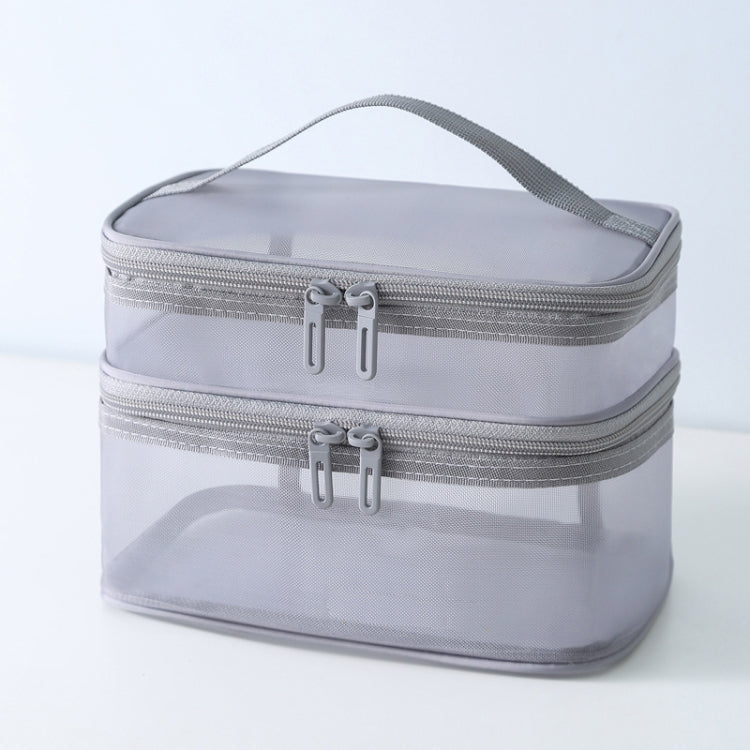 Multifunctional Portable Large Capacity Toiletry Cosmetic Bag, Color: Gray Double Layer - Storage Boxes by PMC Jewellery | Online Shopping South Africa | PMC Jewellery