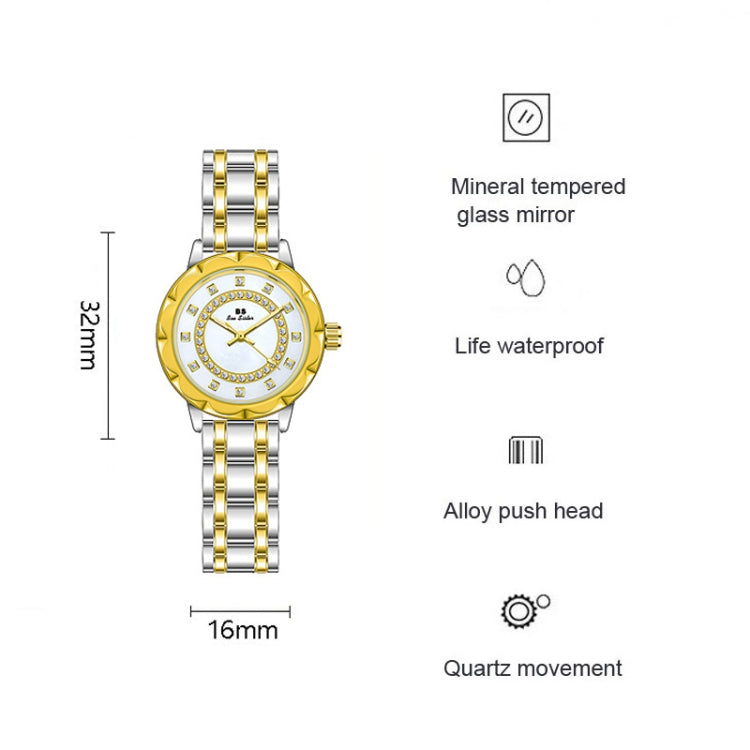 BS Bee Sister  FA1506 Lace Ladies Watch Elegant Watch(Golden) - Alloy Watches by BS Bee Sister | Online Shopping South Africa | PMC Jewellery | Buy Now Pay Later Mobicred