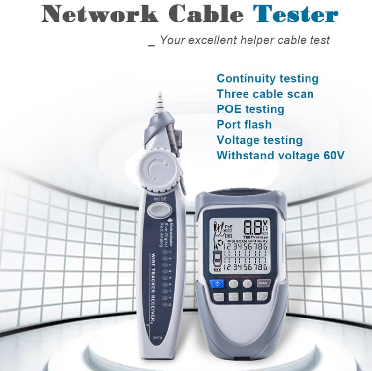 ET613 Network Cable Tester Wire Tracker Battery Voltage POE Test Multi-function Cable Tester - Current & Voltage Tester by PMC TechLife | Online Shopping South Africa | PMC TechLife