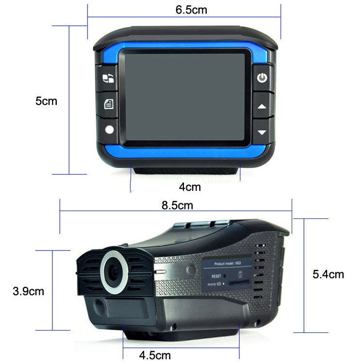 VG3 2 In 1 Electronic Dog Driving Recorder Vehicle Mobile Radar Warning Device - Car DVRs by PMC TechLife | Online Shopping South Africa | PMC TechLife