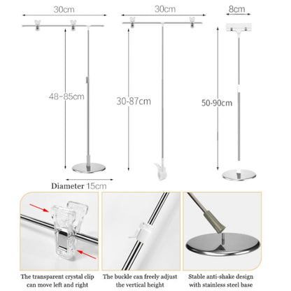 Photography Backdrop Stand Camera Photo Background Props,Style: T-type 2-section 85cm - Support Stands by PMC Jewellery | Online Shopping South Africa | PMC Jewellery