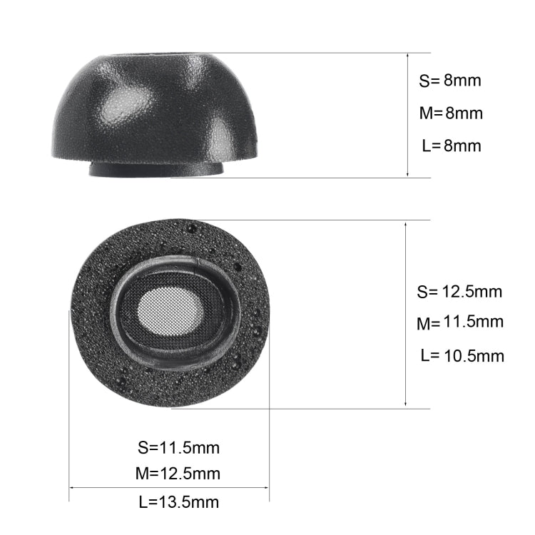 2 PCS Earbuds Memory Foam Ear Caps For TWS Airpods Pro,Size:  Small Black - Anti-dust & Ear Caps by PMC TechLife | Online Shopping South Africa | PMC TechLife