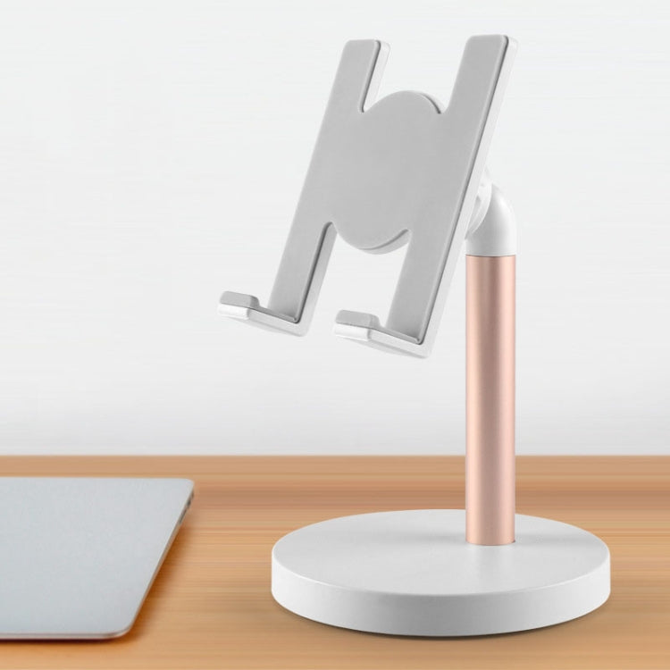 MT-100 Round Bottom Column Multi-Angle Adjustable Mobile Phone Tablet Holder(Champagne) - Desktop Holder by PMC TechLife | Online Shopping South Africa | PMC TechLife