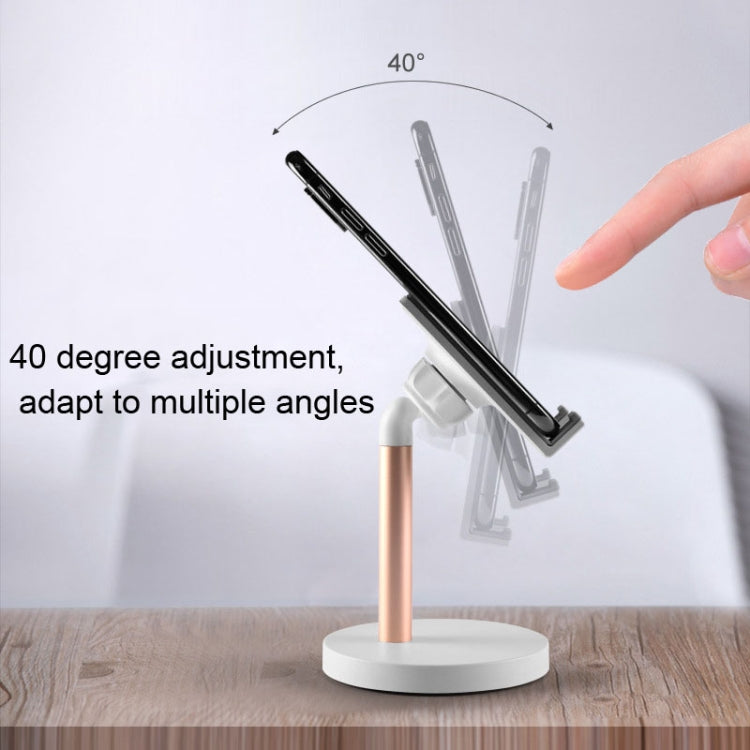 MT-100 Round Bottom Column Multi-Angle Adjustable Mobile Phone Tablet Holder(Black) - Desktop Holder by PMC TechLife | Online Shopping South Africa | PMC TechLife
