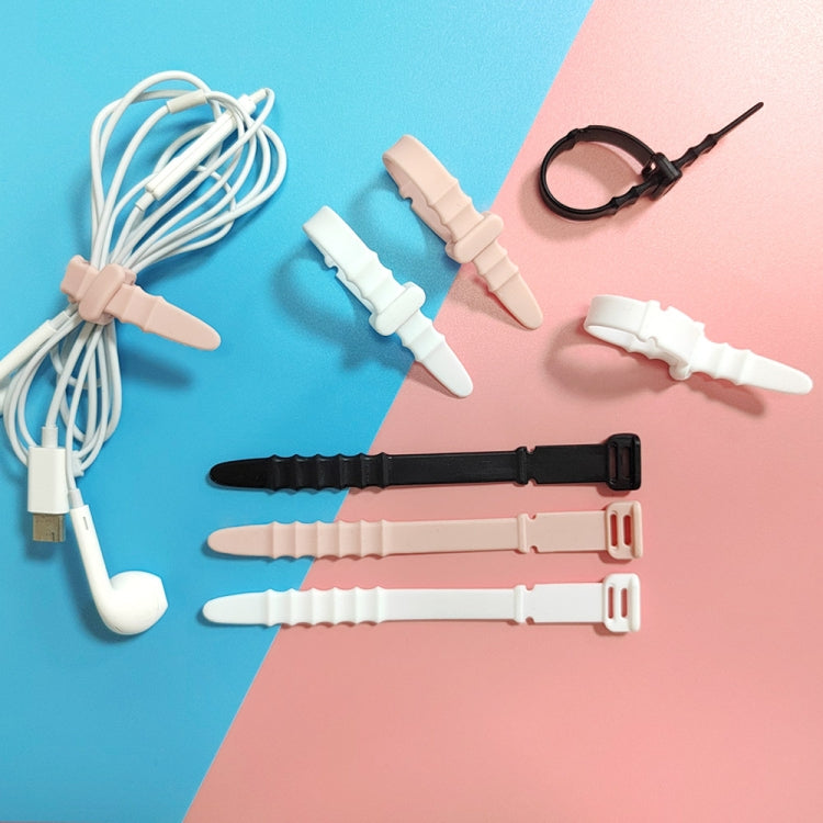 3 Sets 20pcs/Set  Fishbone Silicone Cable Tie Cable Organizer Winder, Color: Five color - Cable Organizer by PMC TechLife | Online Shopping South Africa | PMC TechLife | Buy Now Pay Later Mobicred
