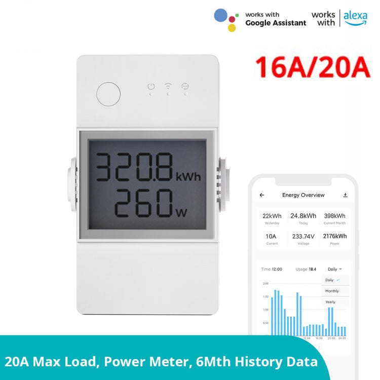 Sonoff POW Elite Intelligent Electricity Statistics Current Power Metering Switch 16A - Smart Switch by Sonoff | Online Shopping South Africa | PMC Jewellery | Buy Now Pay Later Mobicred