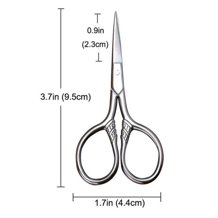 2 PCS Beard Scissors Cosmetic Small Scissors Makeup Small Tools(Round Head) - Tools by PMC Jewellery | Online Shopping South Africa | PMC Jewellery