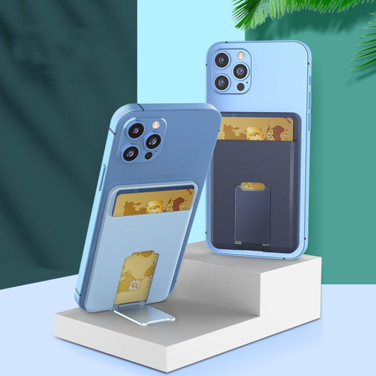CY133H Silicone Magnetic Phone Holder with Card Holder Function(Pine Needle Green) - Hand-Sticking Bracket by PMC TechLife | Online Shopping South Africa | PMC TechLife