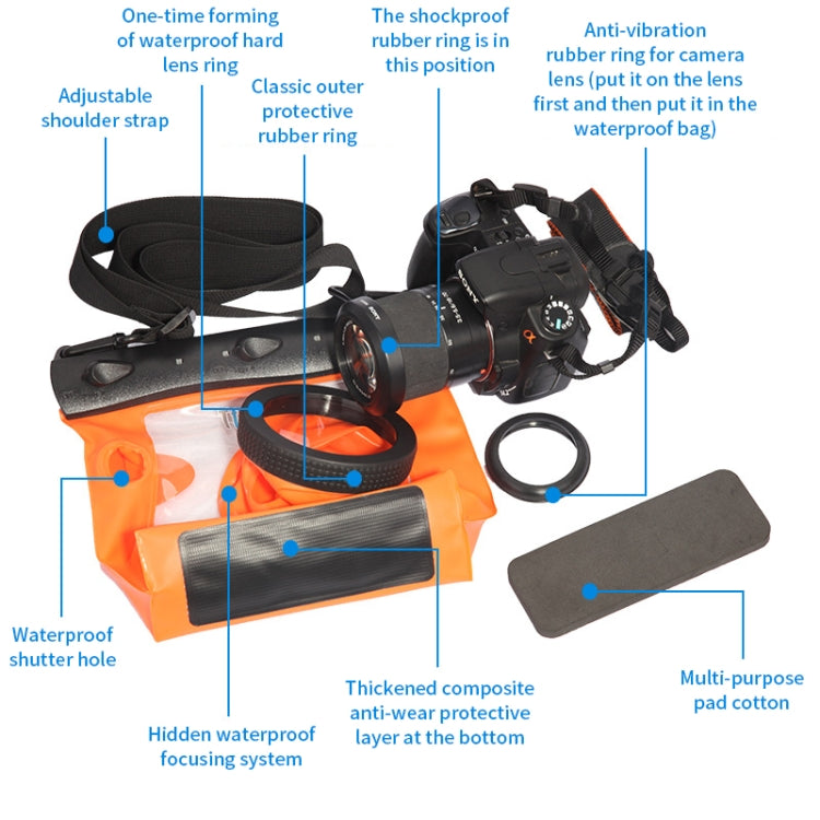 Tteoobl  20m Underwater Diving Camera Housing Case Pouch  Camera Waterproof Dry Bag, Size: L(Black) - free shipping - PMC TechLife - Order now!