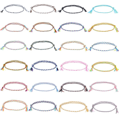 10pcs /Pack 1010-89 Four-strand Colorful Braided Rope Adjustable Bracelet(30) - Bracelets by PMC Jewellery | Online Shopping South Africa | PMC Jewellery | Buy Now Pay Later Mobicred