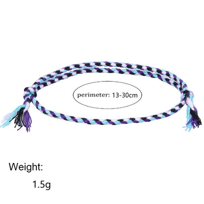 10pcs /Pack 1010-89 Four-strand Colorful Braided Rope Adjustable Bracelet(30) - Bracelets by PMC Jewellery | Online Shopping South Africa | PMC Jewellery | Buy Now Pay Later Mobicred